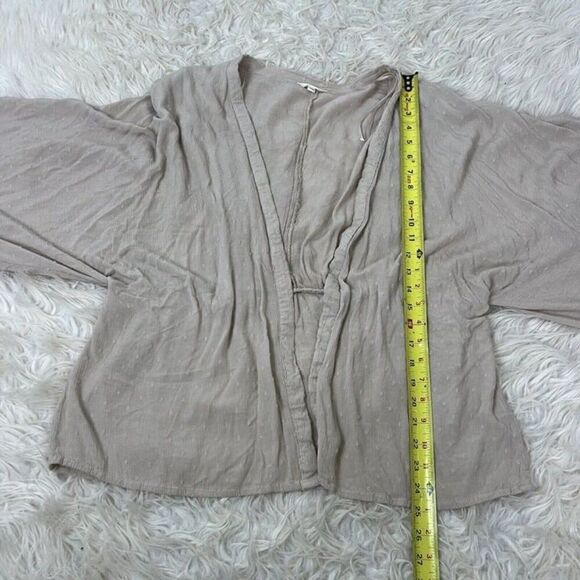 Sim & Sam Bohemian Dusty Pink Swiss Dot Open Front Cardigan Lightweight L/XL - Picture 4 of 9